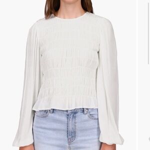 Sanctuary Get Together Smocked Bodice Blouse women’s size M